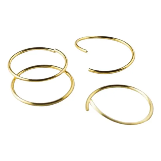 150 Unidades - Uma Volta - Argolas Porta Guardanapo Dourado Dourado