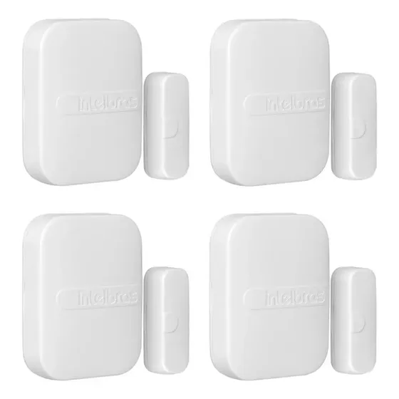 Kit 4 Sensores Magnéticos Sem Fio Xas 4010 Smart Intelbras