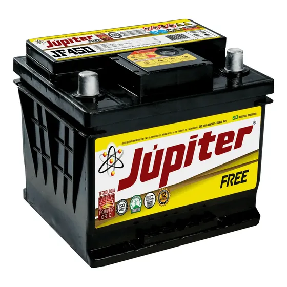 Bateria Automotiva Selada Jupiter 45ah 12v Com Prata