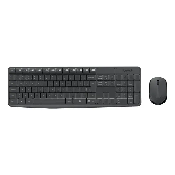 Kit Teclado E Mouse Mk235 Sem Fio Abnt2 Cor Preto Logitech
