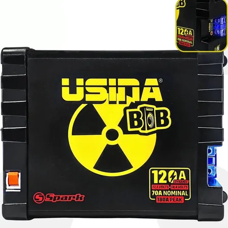 Fonte Usina Spark 120a Bob Dynamic Carregador Bateria Bivolt Preto