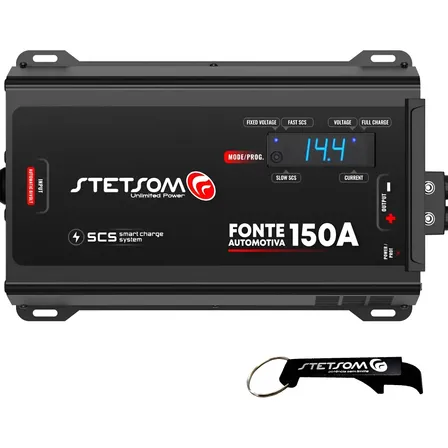 Fonte Automotiva Stetsom Infinite 150a Bivolt Carregador Preto