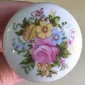 Puxador Porcelana Rosa & Floral P/ Moveis 35mm 85-07