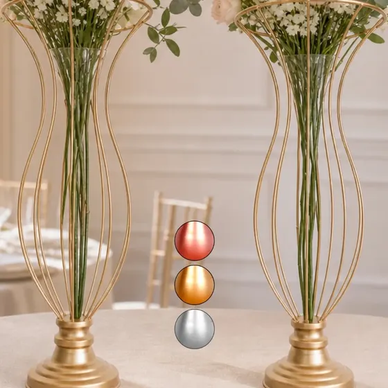 Vasos Armação Para Pedrarias Festa Decoração/60cm 2pçs