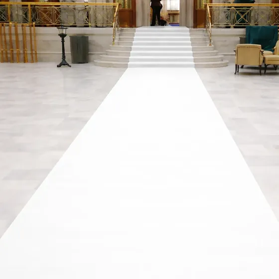Passadeira Tapete Branco Para Casamento, Festas 5 Metros 5 M 1 M Branco