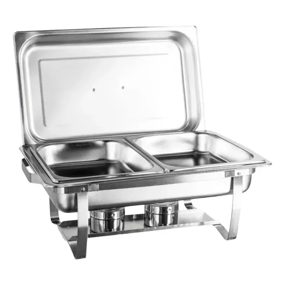 Rechaud 2 Cubas Inox 9 Litros Banho-maria Profissional
