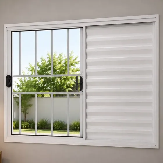 Veneziana De Alumínio Branco 100x120 C/g 3f Linha Malta
