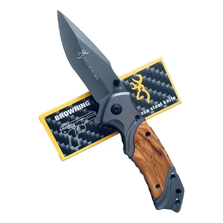 Canivete Tático Militar Semi Automatico Estilo Browning X49