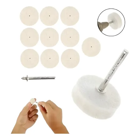 10x Feltro De Polimento Para Micro Retifica Dremel -1 Haste