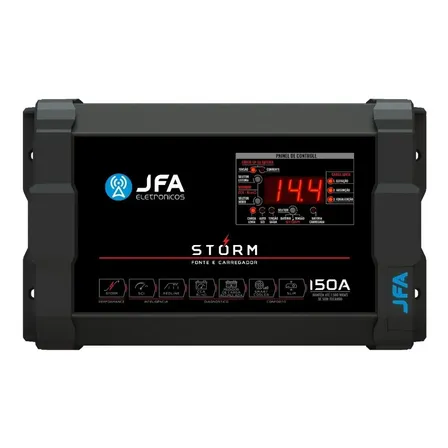 Fonte E Carregador Bateria Bivolt Jfa Storm 150a Digital Cca