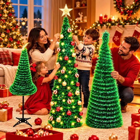 Arvore De Natal Automática Árvore Retrátil Monta 20 Segundos Verde