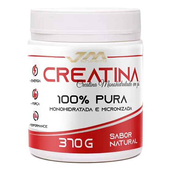 Creatina Monohidratada 100% Pura 370g Jmsuplemento