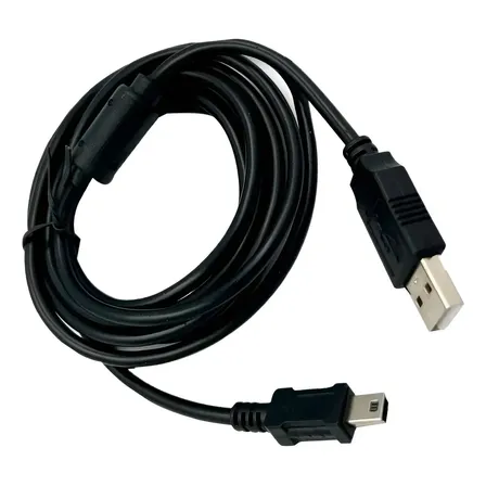 100 Cabo Usb P/ Controle Playstation 3 Ps3 V3 Filtro Atacado Preto