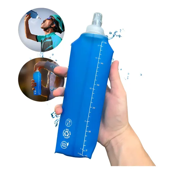 Garrafa De Água Mole Dobrável Corrida Silicone Squeeze Bike