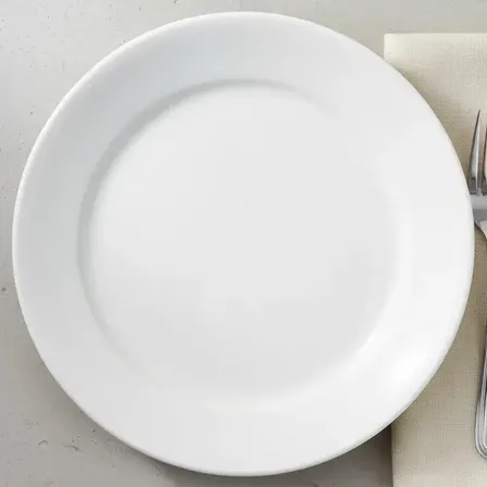 60 Pratos Rasos Para Restaurante Buffet Hotel Lanchonete Bar Branco Liso