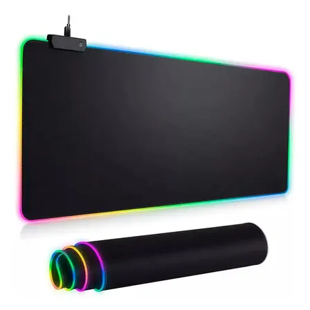 Mousepad Gamer Rgb Clanm King, 800x300 Mm, Rainbow Preto