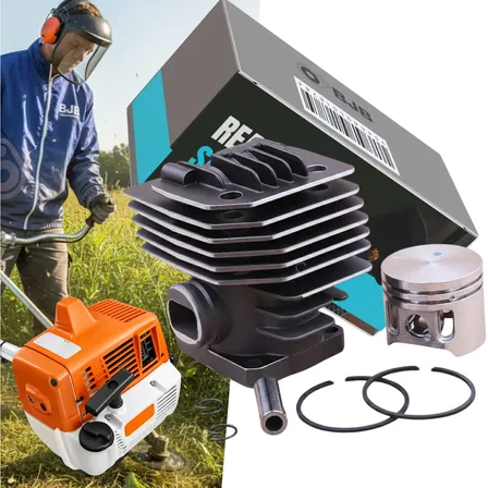 Kit Cilindro Pistão E Anéis Roçadeira Para Stihl Fs220 38mm