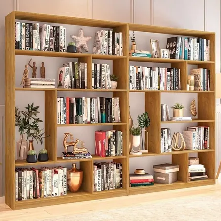 Kit 2 Estante Para Livros 180cmx240cm 4 Prateleiras Seattle