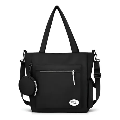 Bolsa Feminina Reforçada Mala Mochilinha Moderna Casual Preto Liso