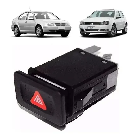 Interruptor Botão Pisca Alerta Golf/bora De 99 A 14 Preto