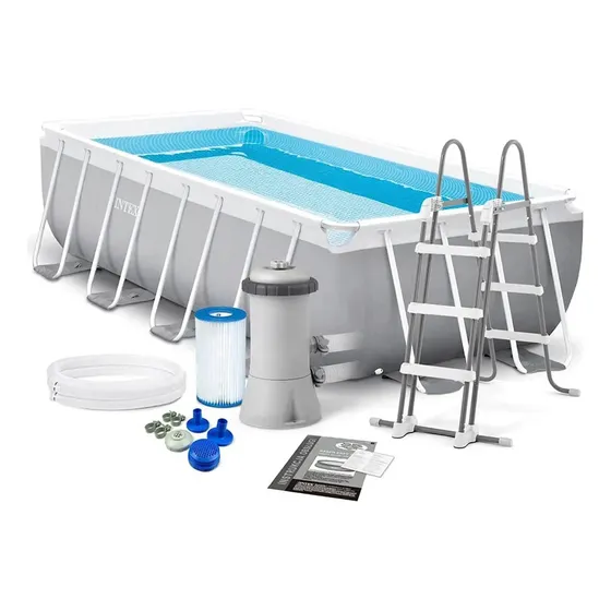 Piscina Estrutural Retangular 10.874 L Completa 110v Intex
