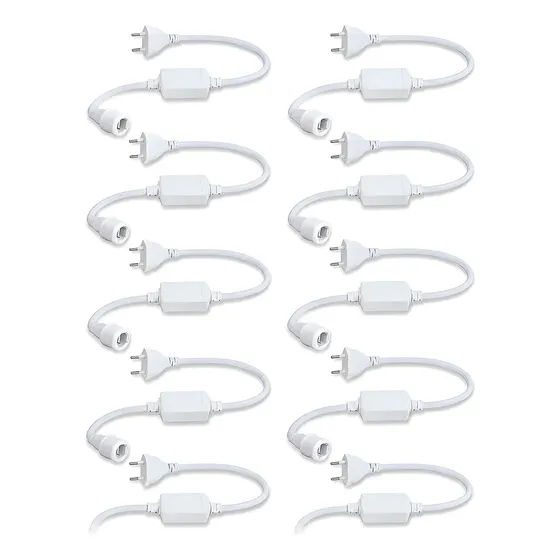 Kit 10 Conector Mangueira Led Bivolt 2 Fios 110/220v Wl Bivolt 110220 V