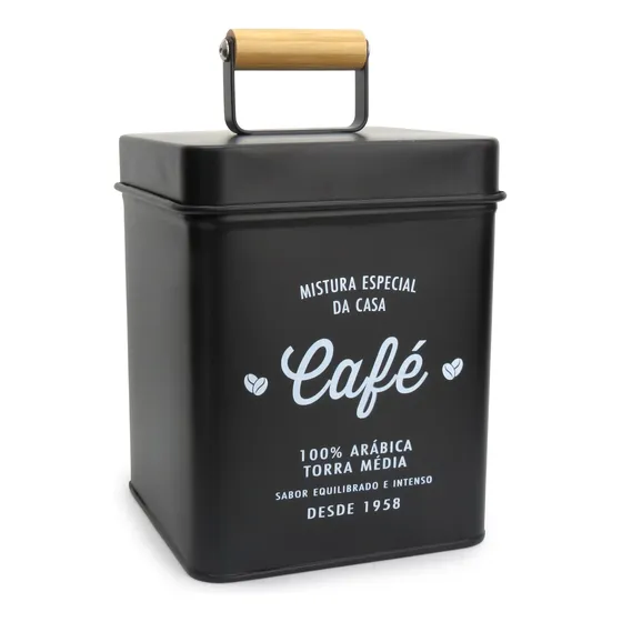 Lata Porta Café 500g Metal Decorativa Vintage Cantinho Café