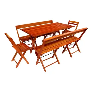 Mesa Dobrável Para Churrasco / Churrasqueiras Madeira Maciça Cerejeira