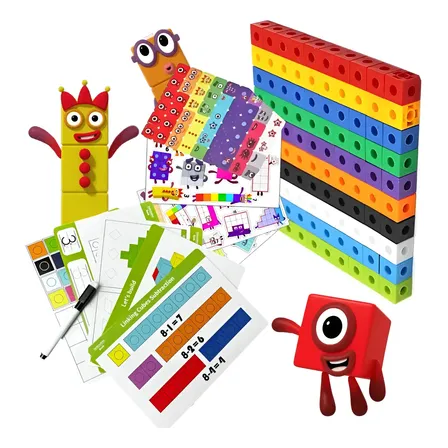 Kit Numberblocks Material Didático Cubos Matemática + Cards Colorido