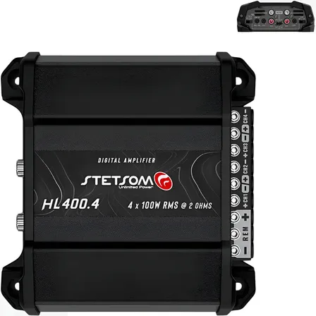 Modulo Stetsom 4 Canais Potência 400w Amplificador Preto
