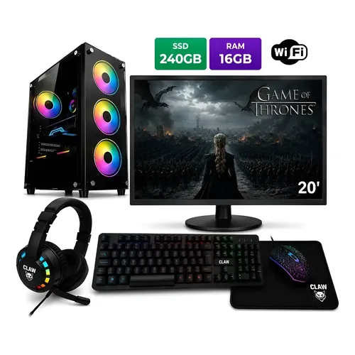 Pc Computador Gamer Wind 11 Intel I5 3a Ssd 240gb 16gb Wi-fi 240 Gb 16 Gb Intel Hd Graphics