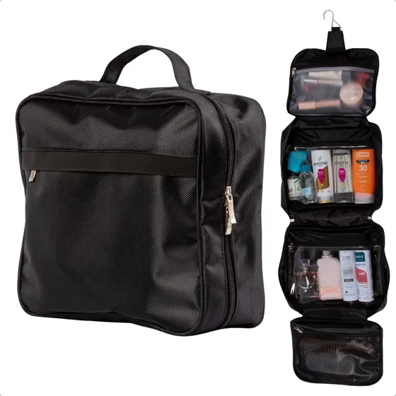 Necessaire Organizadora Mala Viagem Dobravel Bolsa Divisória