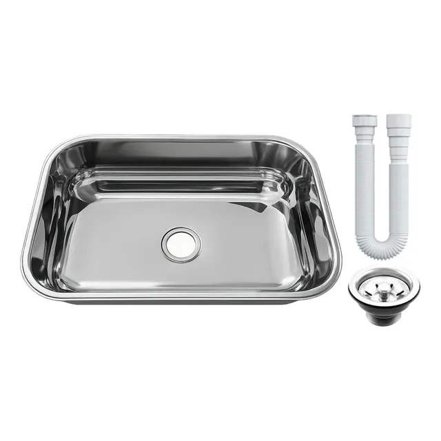 Cuba As Pia Inox 430 Cozinha N°2 56x34x17 Extra Funda Prateado