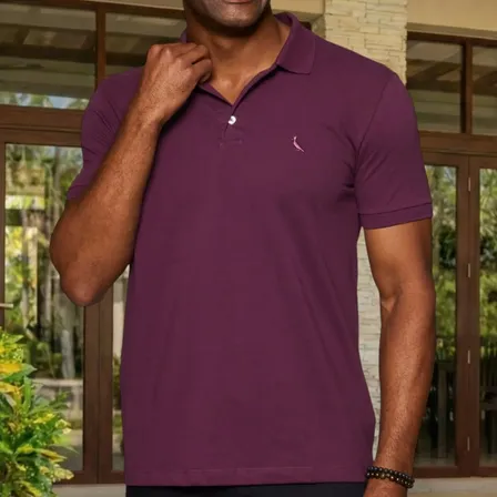 Camisa Polo Reserva Piquet Clássica Vinho N/a P Lisa