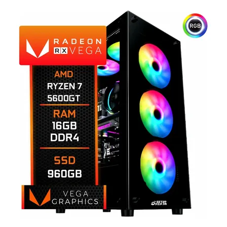 Pc Gamer Cpu Ryzen 7 5700g Vega 8 Ssd 960gb 16gb Ddr4 500w 960 Gb 16 Gb Radeon Vega 8