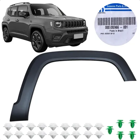 Moldura Paralama Dianteiro Direito Jeep Renegade + Presilhas