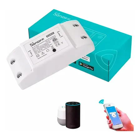 Interruptor Sonoff Basic R4 Wifi Automação Residencial Origi Branco 127/220v