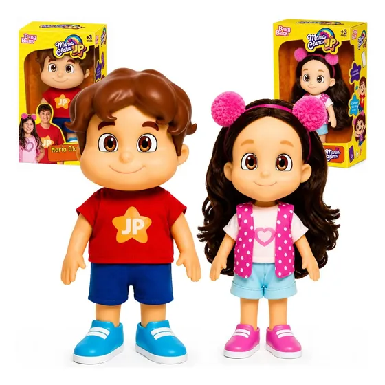 Boneca Maria Clara + Boneco Jp Brinquedos Youtubers