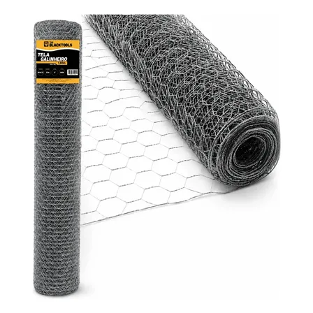 Tela Galinheiro Galvanizada Galinha Fio Bwg23 1,80x50metros