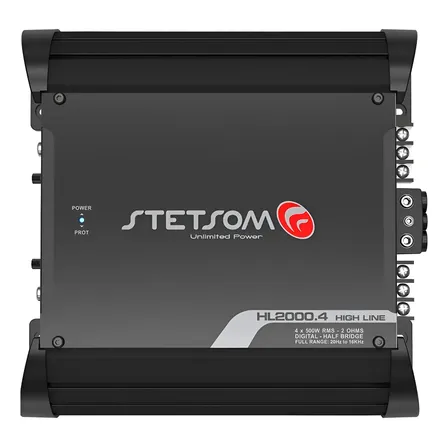 Modulo Digital Stetsom Hl2000.4 2000w Rms 4 Canais 2 Ohms Preto