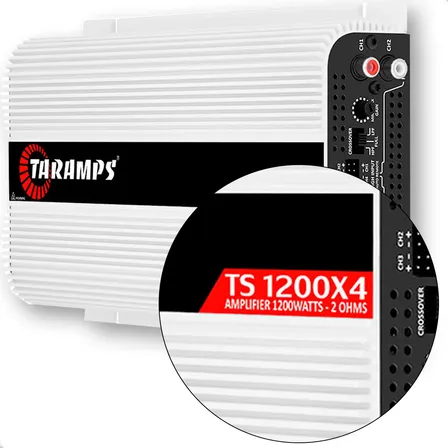 Modulo Taramps Ts1200x4 Entrada Rca E Fio 4 Canais Som Auto