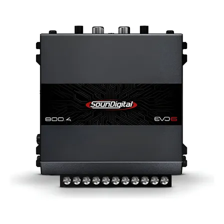 Módulo Amplificador Soundigital Sd800.4 Evo 6 4 Ohms Novo Cinza-escuro