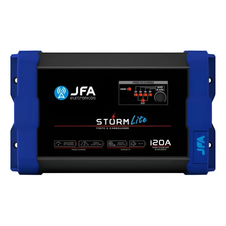Fonte Carregador Automotivo Jfa 120a Storm Lite 12v Bivolt Preto