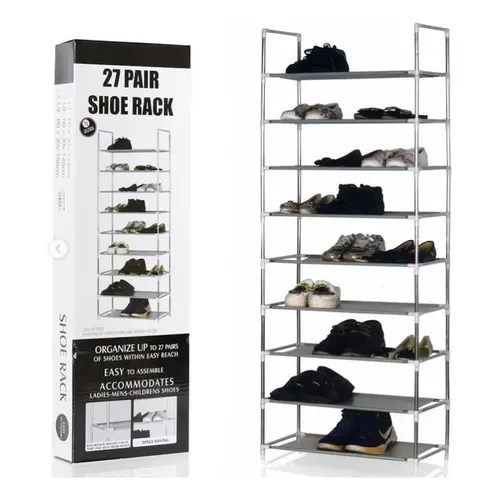 Sapateira Vertical 27 Pares Organizador Prático Desmontável Preto