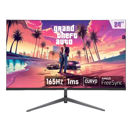 Monitor Gamer Duex, 24 Pol, Curvo, 1ms, Hdr, 165hz, Dxmo24fc Preto 127/220v