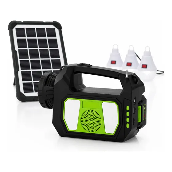 Kit Sistema Solar 3 Lâmpada Led Powerbank Emergência Camping