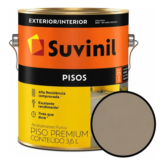 Tinta Acrílica Suvinil Premium Para Piso 3,6l Cores Basicas