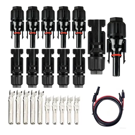 Kit 100 Pares Conector Mc4 Painel Solar Cabo Energia Solar Preto