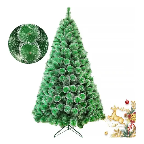 Árvore Pinheiro De Natal Nevada Luxo Grande 2,10m 600 Galhos 210cm