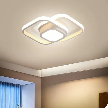 Luminária De Teto Moderna,plafon Sobrepor Lustre Led 3 Em 1 127/220v Amarelo